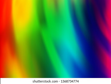 Light Multicolor, Rainbow vector template with bubble shapes. Creative illustration in halftone marble style with gradient. Pattern for your business design.