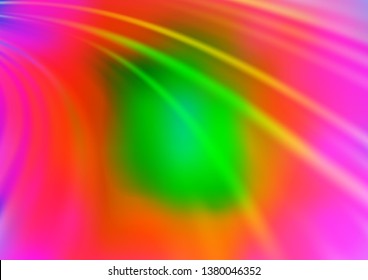 Light Multicolor, Rainbow vector template with abstract lines. Shining illustration, which consist of blurred lines, circles. The best blurred design for your business.