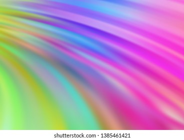 Light Multicolor, Rainbow vector template with lines, ovals. Colorful illustration in abstract marble style with gradient. Brand new design for your ads, poster, banner.
