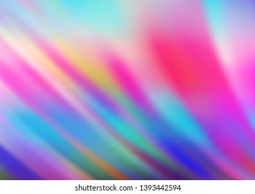 Light Multicolor, Rainbow vector template with bubble shapes. A vague circumflex abstract illustration with gradient. A completely new template for your business design.