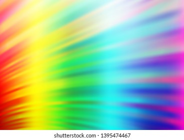 Light Multicolor, Rainbow vector template with abstract lines. Modern gradient abstract illustration with bandy lines. Textured wave pattern for backgrounds.