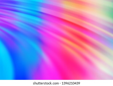 Light Multicolor, Rainbow vector template with lines, ovals. Brand new colored illustration in marble style with gradient. The template for cell phone backgrounds.