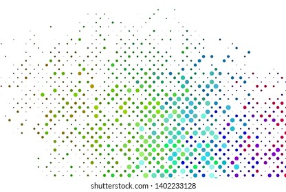 Light Multicolor, Rainbow vector template with circles. Modern abstract illustration with colorful water drops. Design for posters, banners.