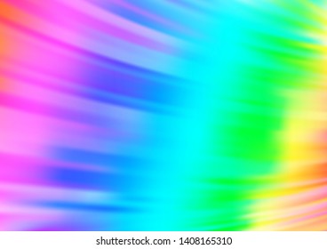 Light Multicolor, Rainbow vector template with lines, ovals. A vague circumflex abstract illustration with gradient. Marble style for your business design.