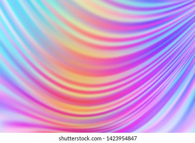 Light Multicolor, Rainbow vector template with lines, ovals. An elegant bright illustration with gradient. New composition for your brand book.
