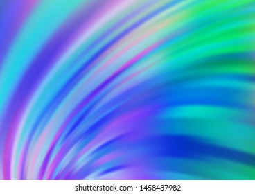 Light Multicolor, Rainbow vector template with bent ribbons. Modern gradient abstract illustration with bandy lines. New composition for your brand book.