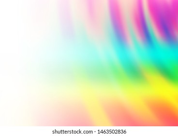 Light Multicolor, Rainbow vector template with bent ribbons. A vague circumflex abstract illustration with gradient. Pattern for your business design.