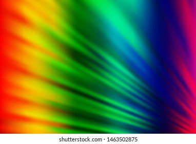 Light Multicolor, Rainbow vector template with repeated sticks. Lines on blurred abstract background with gradient. Pattern for business booklets, leaflets.