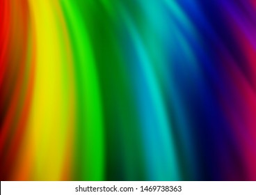 Light Multicolor, Rainbow vector template with bent lines. Creative geometric illustration in marble style with gradient. Marble design for your web site.