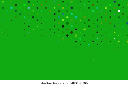 Light Multicolor, Rainbow vector template with circles. Illustration with set of shining colorful abstract circles. Template for your brand book.