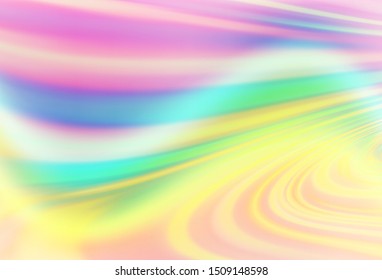 Light Multicolor, Rainbow vector template with bent ribbons. An elegant bright illustration with gradient. Pattern for your business design.