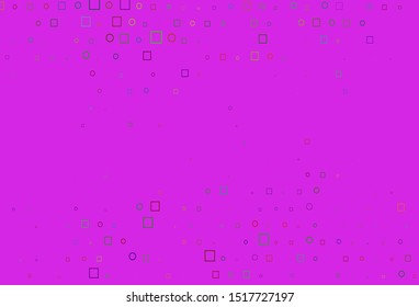 Light Multicolor, Rainbow vector template with spots, rectangles. Abstract illustration with colorful circles, rectangles. Pattern for ads, leaflets.