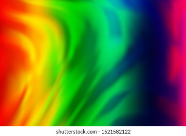 Light Multicolor, Rainbow vector template with bent ribbons. Geometric illustration in marble style with gradient.  A completely new marble design for your business.