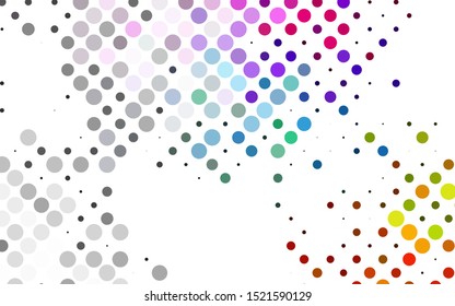 Light Multicolor, Rainbow vector template with circles. Blurred decorative design in abstract style with bubbles. Design for posters, banners.