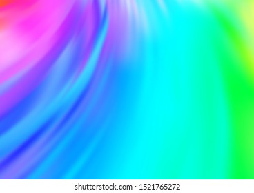 Light Multicolor, Rainbow vector template with liquid shapes. A sample with blurred bubble shapes. A completely new template for your business design.