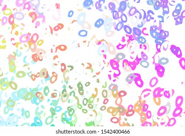 Light Multicolor, Rainbow vector template with circles. Illustration with set of shining colorful abstract circles. Design for posters, banners.