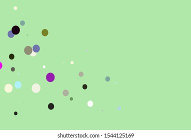 Light Multicolor, Rainbow vector template with circles. Beautiful colored illustration with blurred circles in nature style. Design for business adverts.