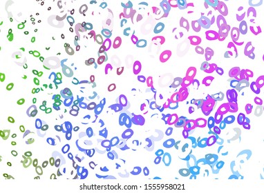 Light Multicolor, Rainbow vector template with circles. Blurred bubbles on abstract background with colorful gradient. Design for business adverts.