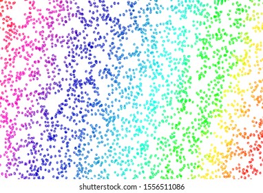 Light Multicolor, Rainbow vector template with circles. Blurred bubbles on abstract background with colorful gradient. Completely new template for your brand book.