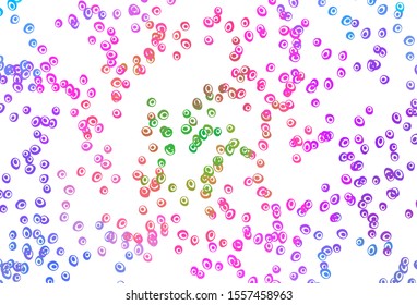 Light Multicolor, Rainbow vector template with circles. Abstract illustration with colored bubbles in nature style. Completely new template for your brand book.