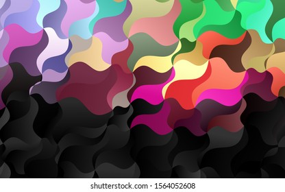 Light Multicolor, Rainbow vector template with abstract lines. A vague circumflex abstract illustration with gradient. Brand new design for your ads, poster, banner.