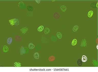 Light Multicolor, Rainbow vector template with circles. Glitter abstract illustration with blurred drops of rain. Completely new template for your brand book.