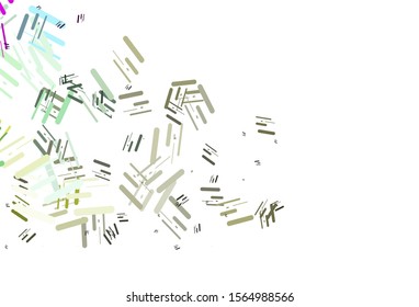 Light Multicolor, Rainbow vector template with repeated sticks. Decorative shining illustration with lines on abstract template. Backdrop for TV commercials.