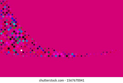 Light Multicolor, Rainbow vector template with circles. Modern abstract illustration with colorful water drops. Template for your brand book.