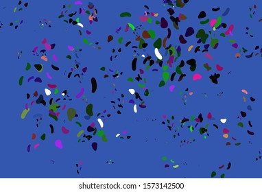 Light Multicolor, Rainbow vector template with memphis shapes. Decorative design in abstract style with random forms. Best smart design for your business.