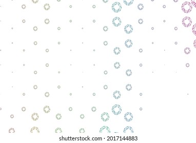 Light multicolor, rainbow vector template with circles. Blurred bubbles on abstract background with colorful gradient. Template for your brand book.