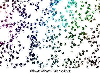 Light Multicolor, Rainbow vector template with circles. Beautiful colored illustration with blurred circles in nature style. Pattern of water, rain drops.