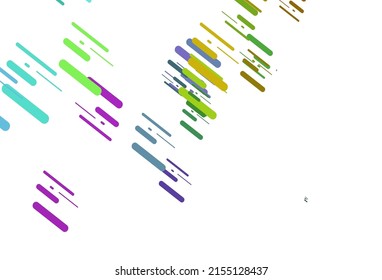 Light Multicolor, Rainbow vector template with repeated sticks. Lines on blurred abstract background with gradient. Pattern for ads, posters, banners.