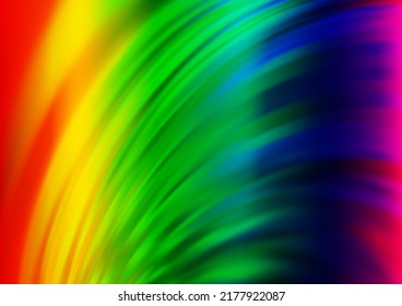 Light Multicolor, Rainbow vector template with bent lines. Colorful illustration in abstract marble style with gradient. Textured wave pattern for backgrounds.