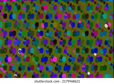 Light Multicolor, Rainbow vector template with liquid shapes. Blurred geometric sample with gradient bubbles.  New composition for your brand book.