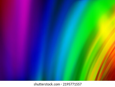 Light Multicolor, Rainbow vector template with lava shapes. Creative illustration in halftone marble style with gradient. The best blurred design for your business.