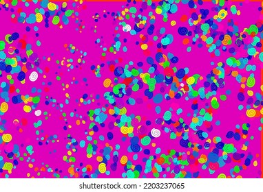 Light Multicolor, Rainbow vector template with bubble shapes. A sample with blurred bubble shapes. New composition for your brand book.