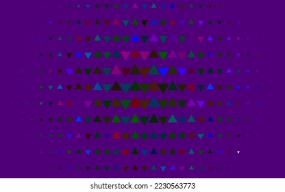 Multicolor claro, plantilla vectorial arcoiris con cristales, triángulos. Diseño decorativo de estilo abstracto con triángulos. Diseño inteligente para su anuncio comercial.