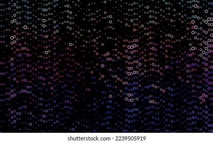 Multicolor claro, plantilla vectorial arcoiris con círculos. Ilustración abstracta brillante con gotas borrosas de lluvia. Diseño para afiches, pancartas.