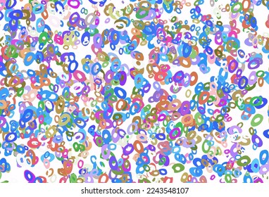 Light Multicolor, Rainbow vector template with circles. Illustration with set of shining colorful abstract circles. Completely new template for your brand book.