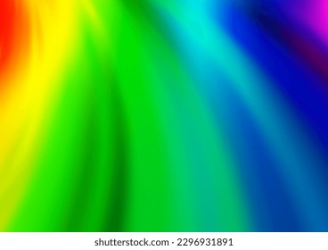Light Multicolor, Rainbow vector template with bent ribbons. An elegant bright illustration with gradient. The best blurred design for your business.