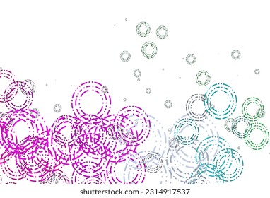 Light Multicolor, Rainbow vector template with circles. Beautiful colored illustration with blurred circles in nature style. Pattern for ads, leaflets.