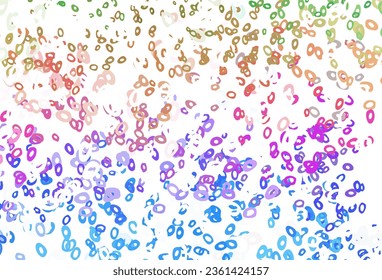 Light Multicolor, Rainbow vector template with circles. Illustration with set of shining colorful abstract circles. Completely new template for your brand book.