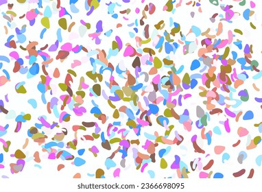Light multicolor, rainbow vector template with memphis shapes. Illustration with colorful gradient shapes in abstract style. Simple design for your web site.
