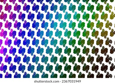 Light Multicolor, Rainbow vector template with liquid shapes. Blurred geometric sample with gradient bubbles.  New composition for your brand book.