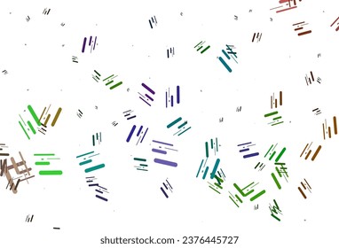 Light Multicolor, Rainbow vector template with repeated sticks. Modern geometrical abstract illustration with staves. Backdrop for TV commercials.