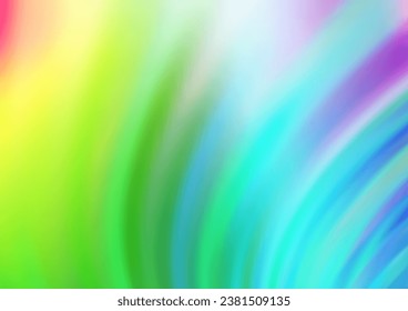 Light Multicolor, Rainbow vector template with bent lines. Shining crooked illustration in marble style. A completely new marble design for your business.