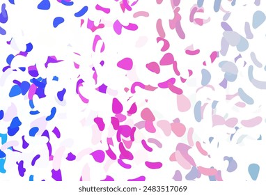 Light Multicolor, Rainbow vector template with memphis shapes. Colorful chaotic forms with gradient in modern style. Elegant design for wallpapers.