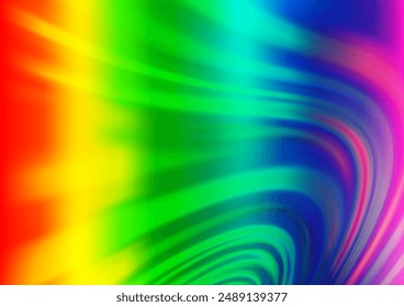 Light Multicolor, Rainbow vector template with abstract lines. Geometric illustration in marble style with gradient.  Brand new design for your ads, poster, banner.