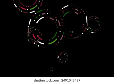Light Multicolor, Rainbow vector template with circles. Modern abstract illustration with colorful water drops. Pattern for ads, leaflets.