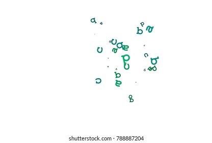 Light Multicolor, Rainbow vector template with isolated letters. Modern geometrical illustration with ABC english symbols. The pattern can be used for ad, booklets, leaflets of education.